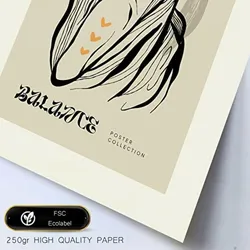 POSTER Set Mit 6 In Schwarzer Tinte Freundschaft Kunstdrucke Im Skizzenstil Für Innenarchitektur A3 & A4 Weißer Rahmen