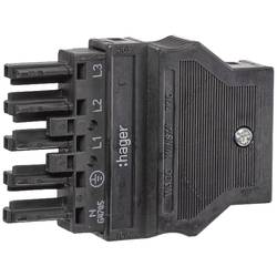 Hager Tehalit Netz-Steckverbinder - Gesamtpolzahl: 5 + PE 1 St. Piece G4705
