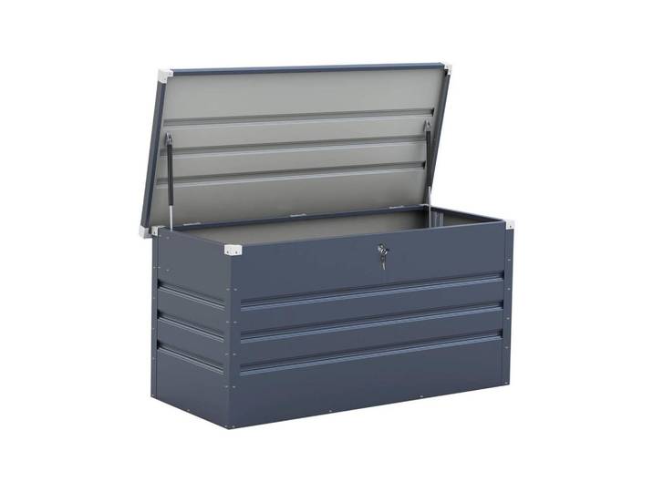 Habitat Garten Gartenschrank - Gartentruhe store Grau, Holz, 61x60x132 cm, Gartenzubehör, Geräteschränke