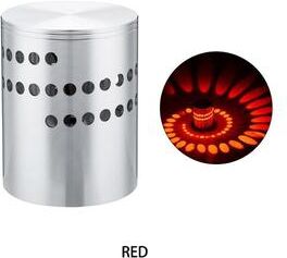 Friendly Fresh Finds RGB Spiral LED Wall Light Sconce With Remote For Party And Home Decor red
