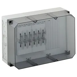 Spelsberg 76232501 Reiterschienengehäuse, transparent, Schutzart IP54/IP65, Schlagfestigkeit IK08, Schutzklasse II, Bemessungsspannung 690V AC