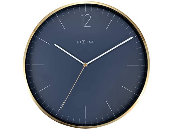 Essential Gold Wandklok, Blauw