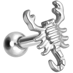 Titan Ohrpiercing mit Innengewinde SKORPION