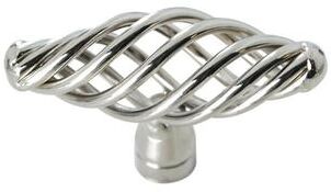 "Utopia Alley Aire Cabinet Ring Pull Knob - Vintage Cabinet Hardware with Hand Finished Polished Nickel, Pull Knobs 2.4"""