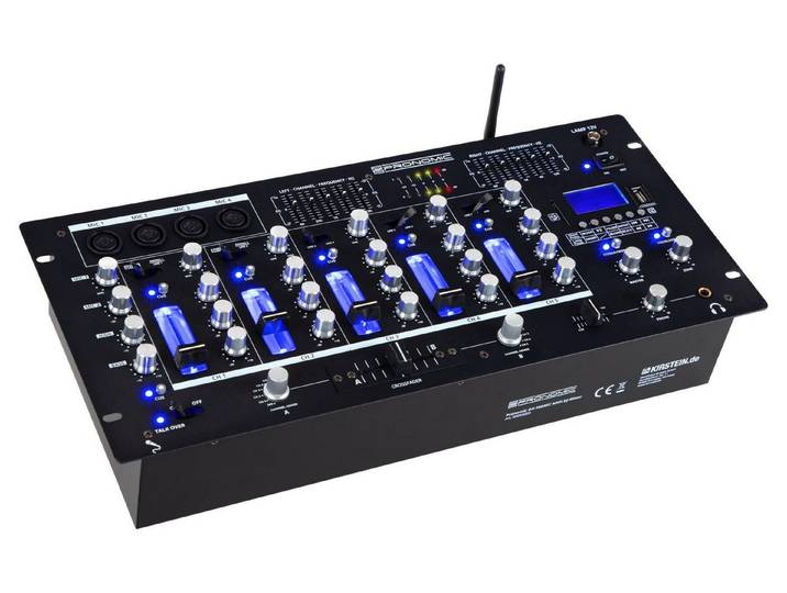 Pronomic DJ Controller DX-165REC MKII DJ-Mixer - 5-Kanal-Mischer mit USB/SD/Bluetooth-Player, (Talkover-Funktion), Cue- Recording-Funktion - 4 Mikrofoneingänge