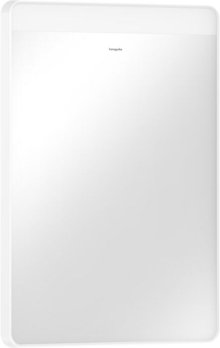 Hansgrohe Xarita Lite Q Spiegel 54956700 mit horizontaler LED-Beleuchtung, mattweiß, B 500 x H 700 x T 30 mm, 5 W