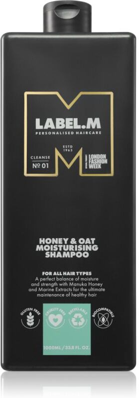 label.m Honey & Oat shampoing hydratant à usage quotidien 1000 ml