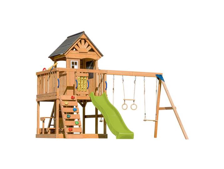 SPIELTURM MIT RUTSCHE LIMEGRÜN