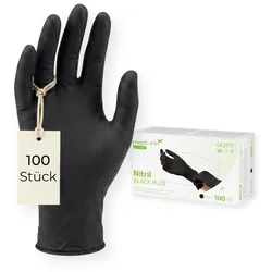 Medi-Inn Nitril Black Plus Einmalhandschuhe, schwarz, puderfrei L / 100 Stück