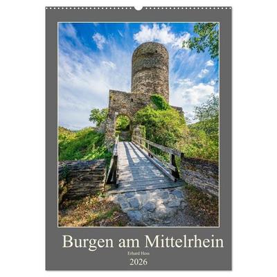Burgen am Mittelrhein (Wandkalender 2026 DIN A2 hoch), CALVENDO Monatskalender