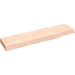 vidaXL Wandregal 40x10x2 cm Massivholz Eiche Unbehandelt