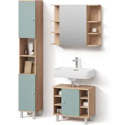 BADMÖBEL-SET Fucino, Grün, 3-teilig