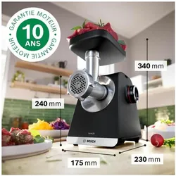 Bosch Hausgeräte Tritacarne Serie 6 MultiPower, Fleischwolf, Schwarz