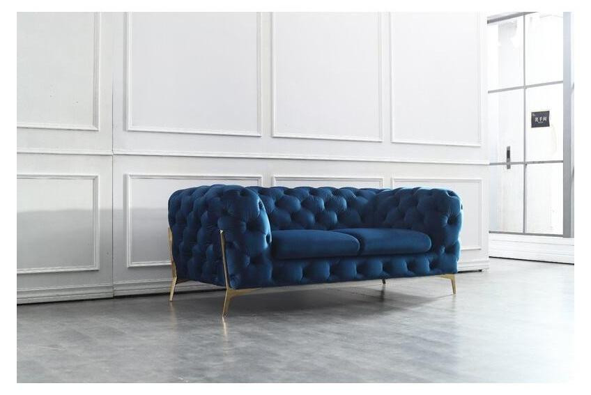 Luxus Chesterfield 2-zits lederen sofa voor de woonkamer