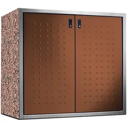 Paul Wolff Mülltonnenbox SILENT 122-Granit Mixed-Cognacbraun-Edelstahl