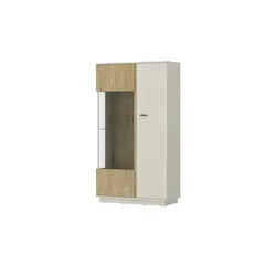 Vitrine  Motril , creme , Maße (cm): B: 87 H: 159 T: 40.0