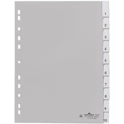 Durable Ordnerregister 10-teilig A4 Kunststoff transparent