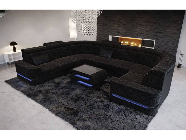 Couchlandschaft Positano U-Form in Stoff