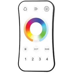 HeySmart, Beleuchtung Zubehör, RGB CCT LED Controller, RF drahtlose Fernbedienung, LED Dimmer 12V 24V, 4 Zonen, 2,4 GHz