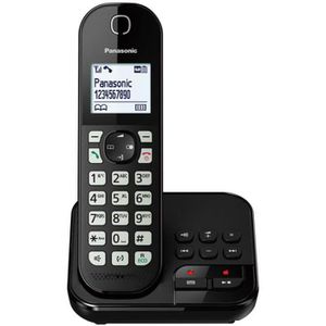 Panasonic Telefon KX-TGC460GB, schwarz, schnurlos, mit Anrufbeantworter