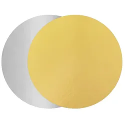 MONOUSO - Karton Scheibe Gold und Silber 30cm (100 Stück)