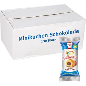 Le-Ster Kuchen Minikuchen Schokolade, mit Schokocreme, Rührkuchen, einzeln verpackt, je 30 g, 130 Stück