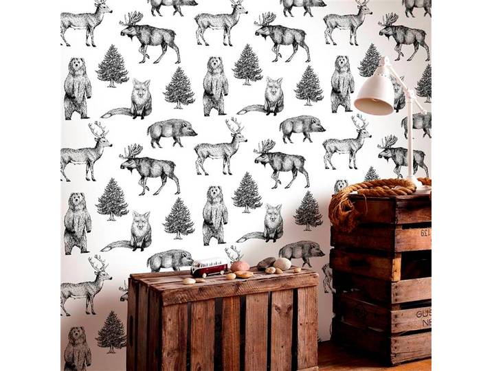 Papier peint intissé Animaux forêt I 52 x 1005 x 0cm