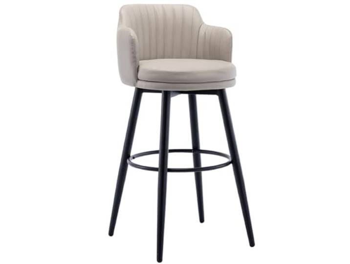VNCdfhETs Barstuhl Barstuhl Mit Lederpolsterung Und Rückenlehne Sowie Armlehnen, Thekenhocker, Hohe Hocker Barhocker(C,Seat Height 75cm)