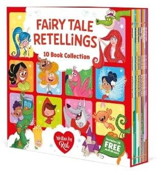 Fairytale Retellings 10 Picture Books Collection Box Set By Red - Ages 7-9 - Paperback (Includes 10 Free Audiobook!) Sweet Cherry Publishing