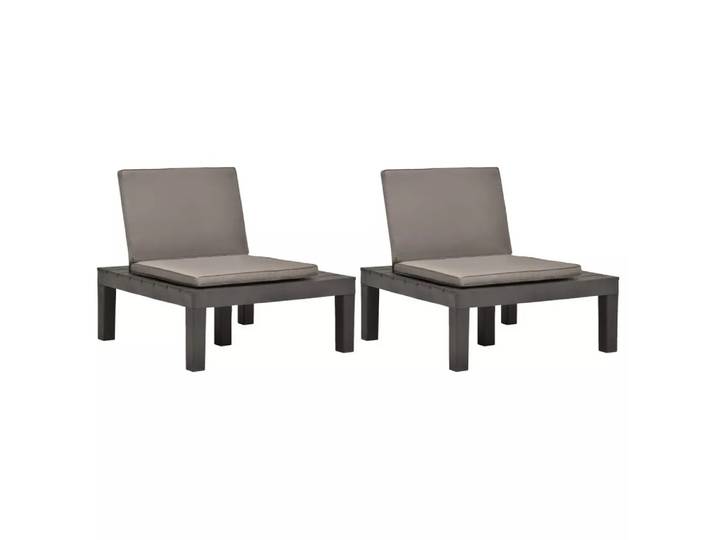 VidaXL - Garten liegestuhl plastik, One Size, Grau