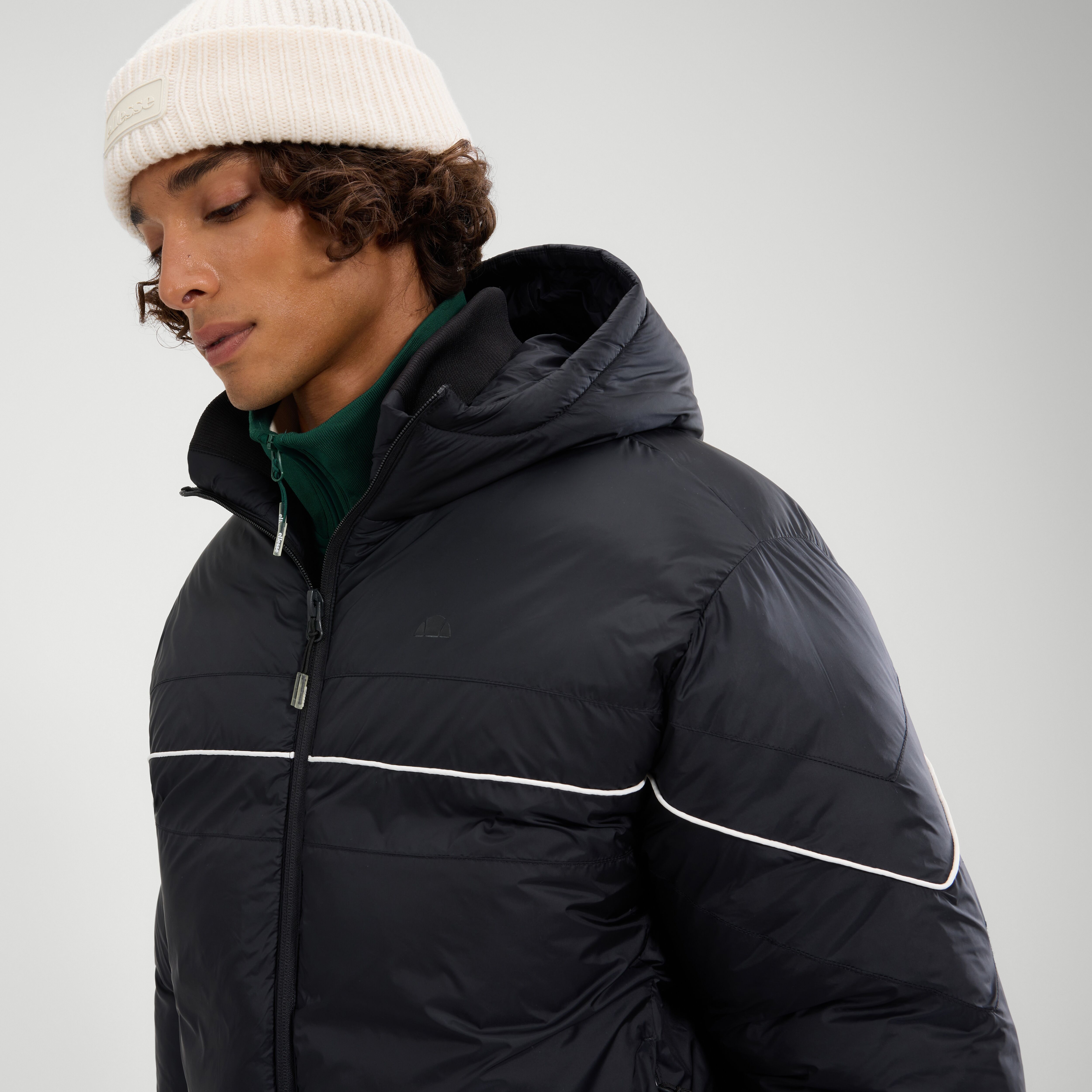 Winterjacke ELLESSE, Herren, Gr. XS, schwarz, Obermaterial: 100% Polyester, Jacken Winterjacke, aus Polyester, auch in grossen Grössen schwarz XS