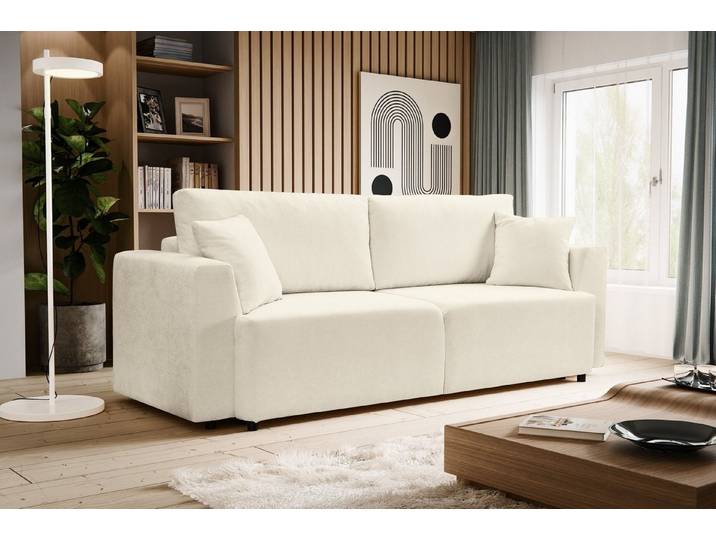 freiraum Schlafsofa Schlafsofa >Point< in hellblau, Webstoff - 250x95x99cm (BxHxT), in hellbeige, Webstoff - 250x95x99cm (BxHxT)