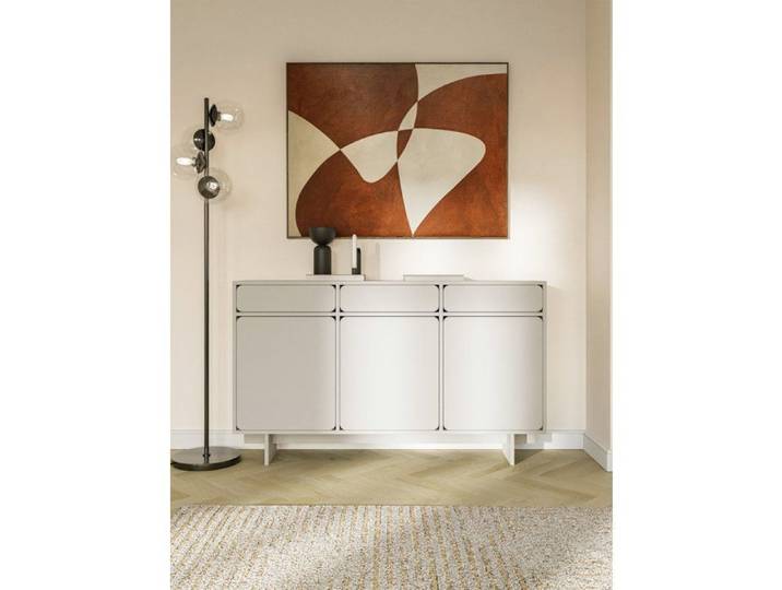 Buffet 3 portes avec 3 tiroirs - WUWU - 150 cm - grège