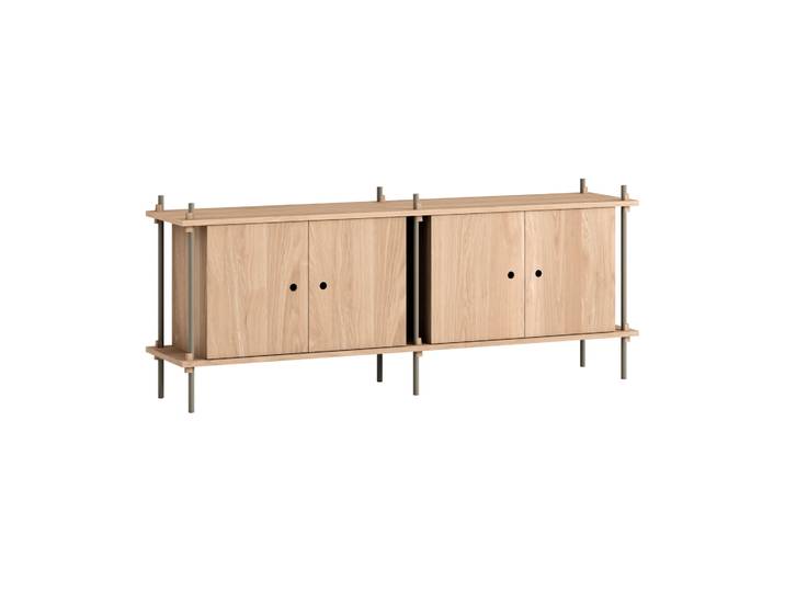 MOEBE Buffet Shelving System Chêne-warm grey, 163x65x35 cm, S.65.2.D