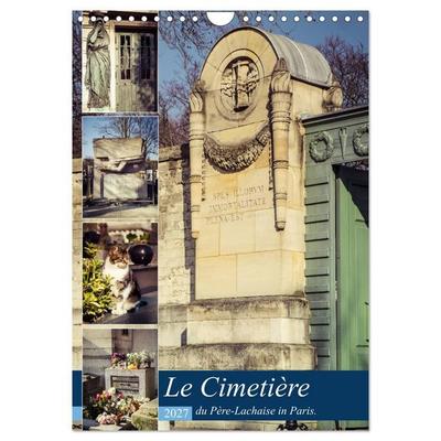 Le Cimetière du Père-Lachaise in Paris (Wandkalender 2027 DIN A4 hoch), CALVENDO Monatskalender