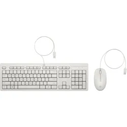HP 225 Maus und Tastatur, weiß (kabelgebunden)