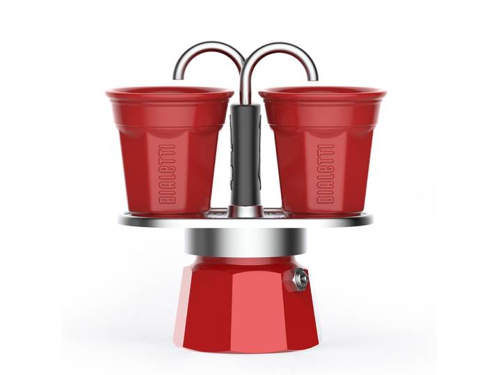 Set mini 2 tasses rouge en aluminium H27.9