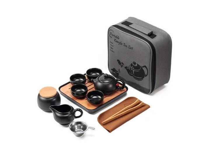 LuxusKollektion Teeservice Chinesisches Teeset mit Tasche, Keramik
