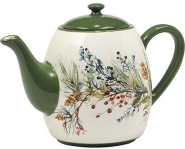 "Certified International Winters Forest Teapot, 36 oz. - 9"" x 5.25"" x 6.5"""