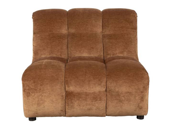 Sofa-Element Hackman Cognac, modularer Velours-Sessel von Dutchbone