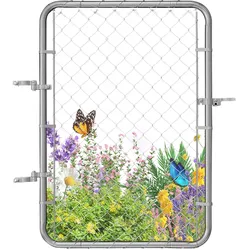 VEVOR Gartentür, 117x81 cm, Maschendrahtzaun Tor, passend für Gartentor in Öffnungen von B 61-81 cm x H 117 cm, verzinktes Zauntor für Farm, Pfosten nicht im Lieferumfang enthalten
