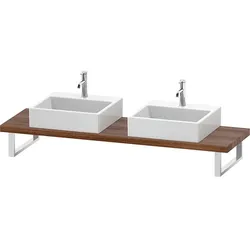 Duravit L-Cube Konsole LC101C07979 Stärke 4.5 cm, nussbaum natur, für Aufsatzbecken, variabel