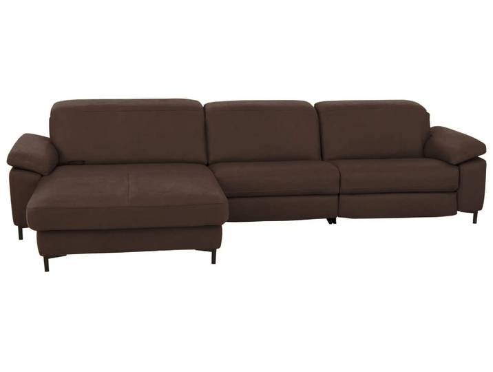 Ecksofa Kriens Basic Polipol / Farbe: Mocca / Material: Leder Basic
