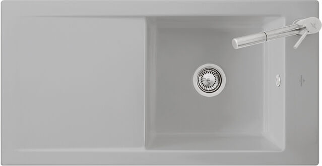 Villeroy und Boch Villeroy et Boch Timeline 60 Évier plat à chasse d'eau 67900FS5 évier, ébène