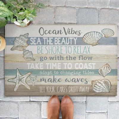 Laural Home Ocean Vibes Outdoor Door Mat