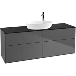 Villeroy & Boch Waschbeckenunterschrank Finion G97, Anthracite Matt Lacquer, 1600x603x501 mm, mit Beleuchtung und SoftClosing