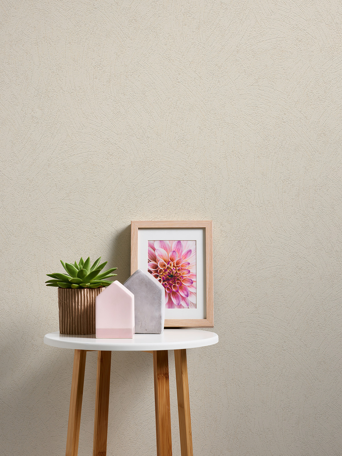 home24 Vliesbehang Tranquil Beige Minimalistisch B: 53 cm, L: 1005 cm