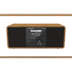 TELESTAR TOP 250 DAB+/Internetradio Holz, 2×10W, Bluetooth