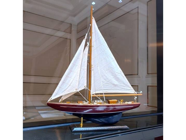 Kit de Modélisme de Voilier en Bois à Mât Unique, Style Américain et Européen, Bateau à Voile Fluide pour Décoration d'Entrée