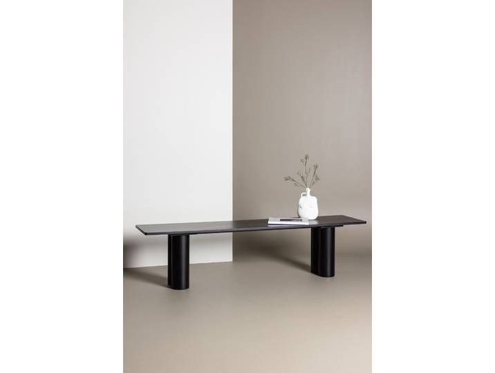 Sitzbank VENTURE HOME Olivia, Sitzbank 180 × 40 × 45 cm aus MDF, belastbar bis 200 kg , schwarz (schwarz, schwarz), B:180cm H:45cm T:40cm, MDF, Sitzbänke, Sitzbank, Bank, MDF, rechteckig, geräumig, vielseitig, modern